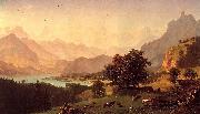 Albert Bierstadt, Bernese Alps, oil on canvas